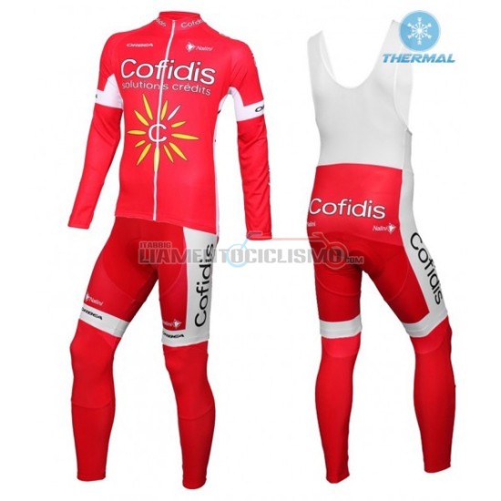 Abbigliamento Ciclismo Cofidis ML 2016 bianco e rosso